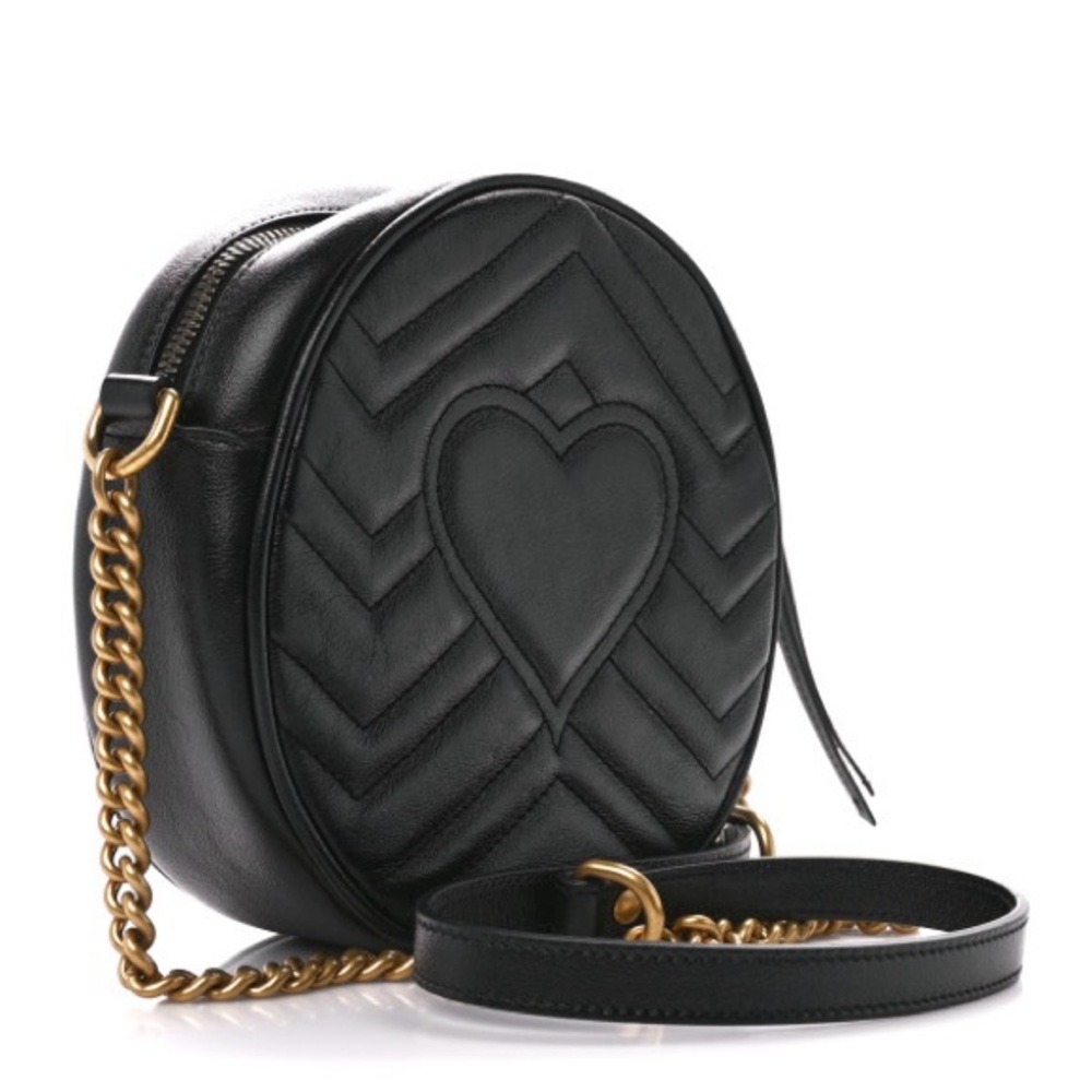 Gucci Azalea Matelasse Marmont Round Shoulder Bag - Picture 2 of 12